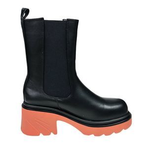 Vivianly Platform Chelsea Lug Sole Chunky Block Heel Boots - Size 39